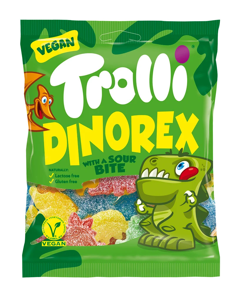 Trolli Vegán Gluténmentes Savanyú Dinó Gumicukor 100 G Mentes Market A Mentes életviteledért 7554