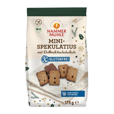 Hammermühle Bio, gluténmentes mini spekulatius tejcsokoládéval 150 g