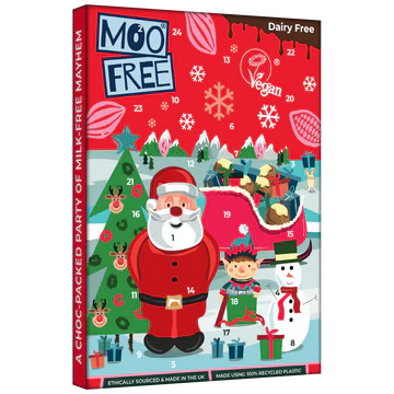 Moo Free vegán, gluténmentes Adventi kalendárium - tejcsokoládés 70 g