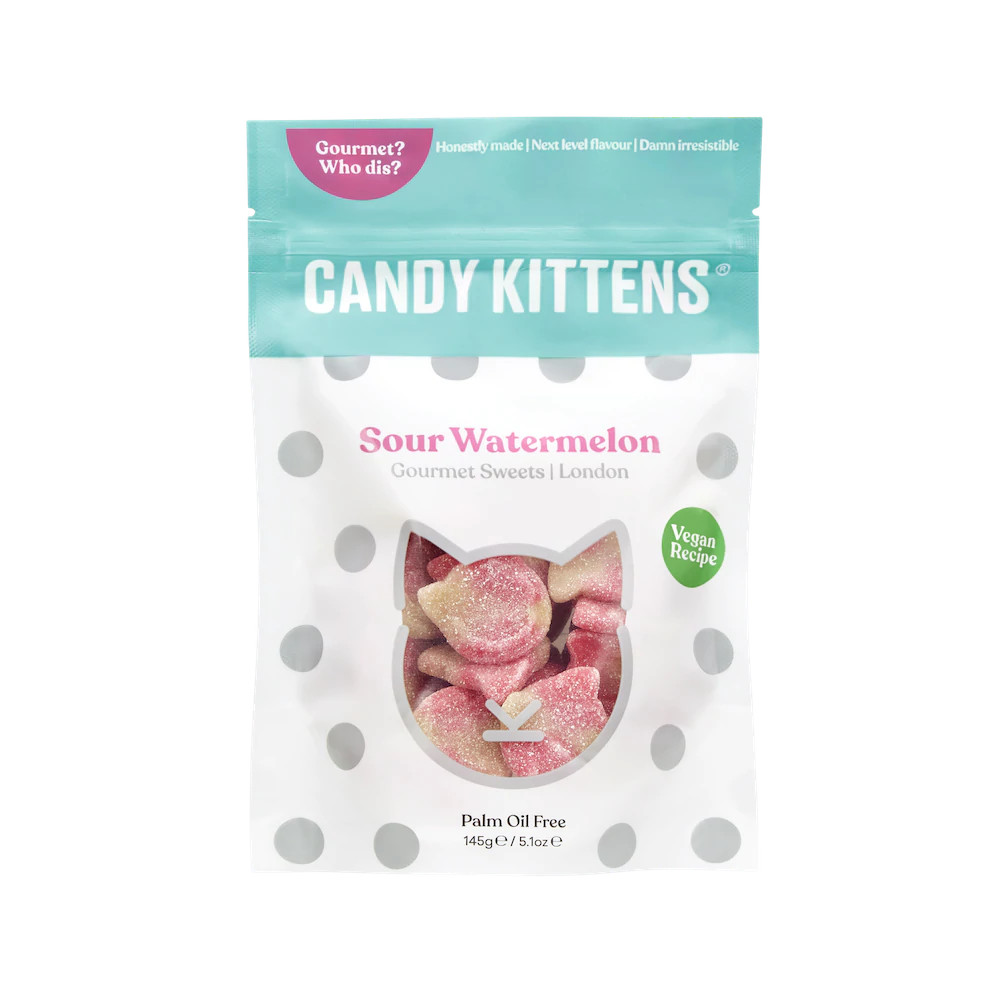 Candy Kittens Vegán Gluténmentes Savanyú Görögdinnyés Gumicukor 140 G Mentes Market A 7502