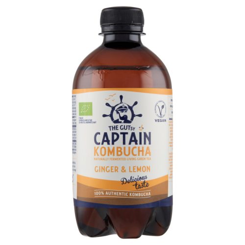 The Gutsy Captain Kombucha Élőflórás ital gyömbér-citromos 400 ml