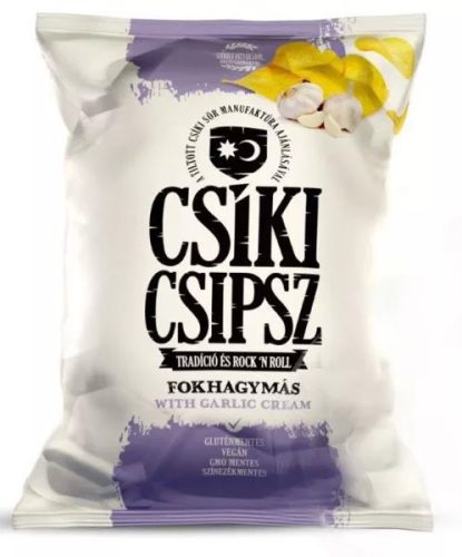 Csíki Csipsz vegán, gluténmentes csipsz - fokhagymás 50 g