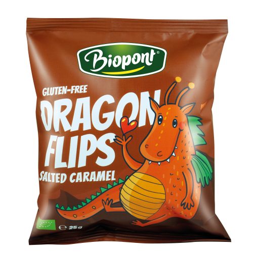 Biopont Dragon flips, Kukorica snack, sós-karamellás 25 g