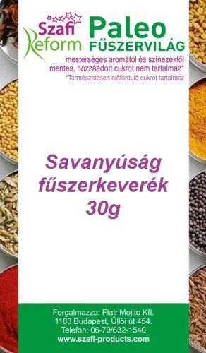 Szafi Reform Paleo, gluténmentes savanyúság fűszerkeverék 30 g