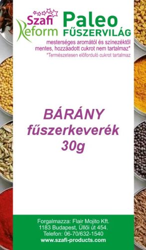 Szafi Reform Paleo, gluténmentes bárány fűszerkeverék 30 g