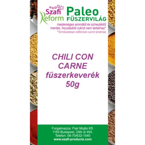 Szafi Reform Paleo, gluténmentes chili con carne fűszerkeverék 50 g