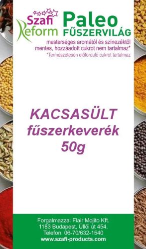 Szafi Reform Paleo, gluténmentes kacsasült fűszerkeverék 50 g