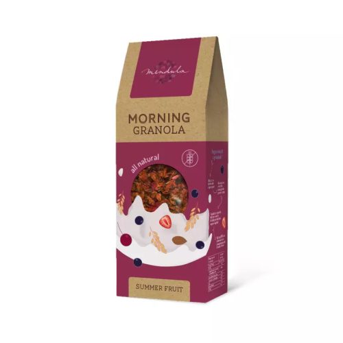 Mendula vegán, gluténmentes meggyes-feketeribizlis granola 300 g