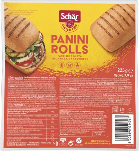 Schär gluténmentes Panini Rolls 225 g