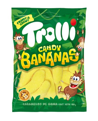 Trolli gluténmentes Banános habcukor 100 g