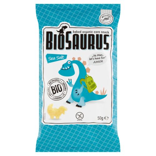 BioSaurus kukoricás snack tengeri sós "BioSaurus Junior" 50 g